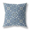 Palacedesigns 28 in. Paisley Indoor & Outdoor Throw Pillow Blue & Gray PA3106351